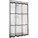 Rideau de douche sans pvc impermable rideau pour baignoire et douche couleur : transparent / noir l ...