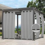 Qelus rideau dext�rieur imperm�able � leau avec ?illets - occultant thermiques blackout - pour pergola ...