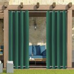 Rideau exterieur terrasse impermables - 132x274cm - vert - rideaux pergola occultants  double ?illet ...