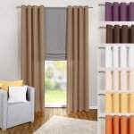 Rideau - fashion - and - joy - double rideaux - microfibre l�g�re - couleur nougat - opaque et tamisant ...