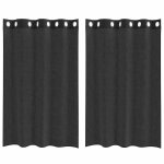Meilleures rideau fen�tre - rideaux en voile avec ?illets 2 pcs noir 140x175 cm ssdc7452809