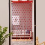 Rideau  fils en forme de c?ur 50 x 200 cm sparateur de porte rideau transparent cantonnire