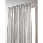 Rideau galon fronceur 140 x 240 cm ? double gaze de coton ga�a perle
