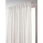 Rideau galon fronceur 140 x 240 cm - double gaze de coton - uni ga�a blanc