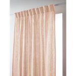 Rideau galon fronceur 140 x 240 cm - double gaze de coton - uni ga�a rose clair