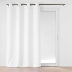 Rideau grande hauteur soline 140 x 280 cm - voilage ?illets 100% polyester blanc