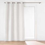 Rideau  ?illets 140 x 260 cm ? velours relief ctel ? modle nils blanc