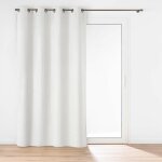 Rideau  ?illets 140 x 260 cm ? velours relief ? modle java blanc