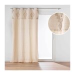 Rideau tamisant kamary 140 x 240 cm - coton / polyester - ?illets - naturel / beige