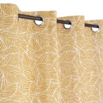 Rideau imprim� tropical � ?illets 140x240cm beige et jaune dylrev
