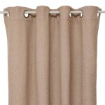 Rideau isolant kys beige lin 140x260cm - atmosphera createur dinterieur