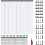 Rideau � lani�re pvc - vevor - 122x2134 cm - pour porte de chambre froide entrep�t refroidisseur de supermarch ...