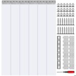 Rideau  lanire pvc - vevor - 97x2134 cm - rideau lamelles transparent - pour portes de supermarch ...