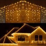 Rideaux lumineux extrieur 240 led 7m guirlande lumineuse rideau 8 modes tanche illumination noel intrieur ...