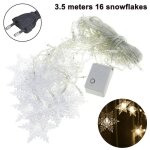 Rideau lumineux flocon de neige 35 m 96 led  brancher sur une guirlande lumineuse led idal pour la ...