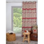 Rideau montagne iseron rouge 140x240cm - taille: 140x240cm - coloris: rouge