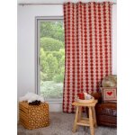 Rideau montagne rouge 135x250cm - taille: 135x250cm - coloris: rouge
