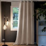 Rideau occultant 140x280 cm doublure polaire polyester naturel Rideau occultant 140x280 cm doublure polaire polyester naturel