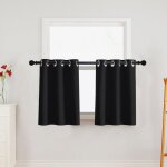 Rideaux occultants court 2 pi�ces de thermique unicolore draperies � oeillets bloquer anti - uv pour ...