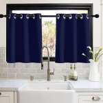 Rideaux occultants court 2 pices de thermique unicolore draperies  oeillets bloquer anti - uv pour ...