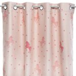 Rideau occultant enfant licorne - rose 140x250 cm - rose clair - atmosphera createur dinterieur Rideau occultant enfant licorne - rose 140x250 cm - rose clair - atmosphera createur dinterieur