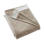 Rideau occultant 140 x 260 cm ? galon fronceur couture invisible ? blackout & polaire ? bjorn beige