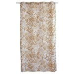 Rideau occultant imprim� v�g�tal feuillage dor� 140x240 cm