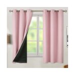 Rideaux occultants à isolation thermique 100 % pour chambre à coucher avec doublure noire rideau à ?illets ... Rideaux occultants à isolation thermique 100 % pour chambre à coucher avec doublure noire rideau à ?illets ...