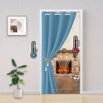 Rideaux occultants a oeillets bleu 132x203cmrideau de porte isolation thermique hiver / Été dentretien ... Rideaux occultants a oeillets bleu 132x203cmrideau de porte isolation thermique hiver / Été dentretien ...