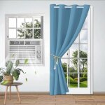 Rideaux occultants a oeillets avec tige bleu 132x203 cm rideau de porte isolation thermique lavable cuisine ... Rideaux occultants a oeillets avec tige bleu 132x203 cm rideau de porte isolation thermique lavable cuisine ...