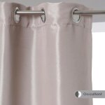 Rideau occultant satin - marque - 140 x 260 cm - couleur lin - effet satiné - uni - ?illets Rideau occultant satin - marque - 140 x 260 cm - couleur lin - effet satiné - uni - ?illets