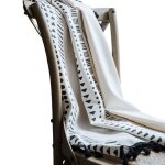 Rideau occultant style bohme vintage style maison de campagne en coton et lin  pompons (1 pices) avec ...