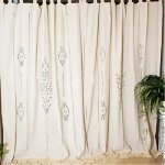 Rideaux rideaux occultants toile de jute soie Évidée finition 172 * 255cm (beige) Rideaux rideaux occultants toile de jute soie Évidée finition 172 * 255cm (beige)