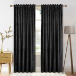 Rideaux occultant velours lot de 2 132x213cm rideaux salon damas floral thermique isolant anti chaud ... Rideaux occultant velours lot de 2 132x213cm rideaux salon damas floral thermique isolant anti chaud ...