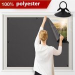 Tissu occultant pour fenetre 140x80cm sans percage  ventouses personnalisable revetement isolant thermique ...