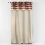 Rideau - atlas - terracotta - 140x240 cm - coton naturel - ?illets - tamisant