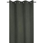 Rideau � oeillets doux - effet bouclette kaki 140x260 cm