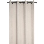 Rideau � oeillets en velours c�tel� naturel 140x260 cm