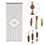 Rideau de porte en bambou et bois - 90 * 208cm - pour d�coration du salon chambre - paravent de salon ...