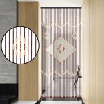 Rideau de porte en bois perl balcon chambre balcon rideau de porte 90x208cm nouveau