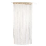 Rideau de porte et fen�tre en polyester d�coration pour chambre � coucher salon (beige)