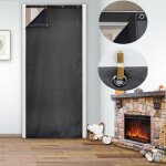 Rideau de porte isolant gris 82x204cmthermique imperm�able coupe - ventautocollant facileisolation et ...