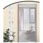 Rideau de porte en perles - okz - transparentes - 80x180 cm - acrylique - 26 pi�ces - espacement 3 cm ...