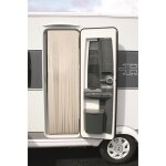 Rideau de porte en similicuir : 60 x 200 cm coloris cr�me