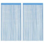 Rideaux salon rideaux � fils lot de 2 - bleu clair 100x250 cm zlh?837601967