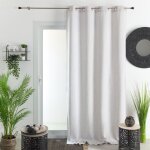 Rideau tamisant - - effet tiss� blanc 140x260 cm