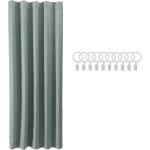 Rideau thermique 140x240 - 1x rideaux thermiques isolants anti froid et chaleur avec 10 anneaux et 10 ... Rideau thermique 140x240 - 1x rideaux thermiques isolants anti froid et chaleur avec 10 anneaux et 10 ...