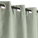 Rideau thermique brossé 140x240cm avec doublure polaire - vert deau prêt à poser Rideau thermique brossé 140x240cm avec doublure polaire - vert deau prêt à poser