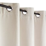 Rideau thermique effet brossé avec doublure polaire 140x240cm prêt a poser à ?illets beige dylrev Rideau thermique effet brossé avec doublure polaire 140x240cm prêt a poser à ?illets beige dylrev