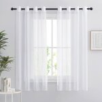 Rideaux transparents blancs - lot de 2 rideaux courts 140 x 160 cm décoration dintérieur chambre cuisine ... Rideaux transparents blancs - lot de 2 rideaux courts 140 x 160 cm décoration dintérieur chambre cuisine ...